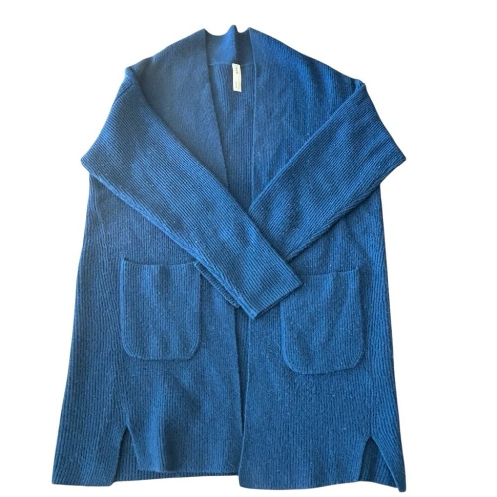 Nap 100% Cashmere Cozy Blue Open Front Cardigan Size Small